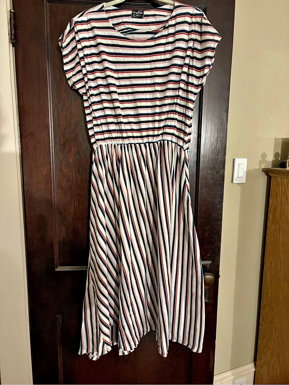 Multicolor Striped Midi Dress
